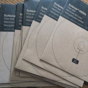 Lot of 12 Schluter Kerdi Pipe Seal 3/4" KMS185/20/UV Brand New Unopened